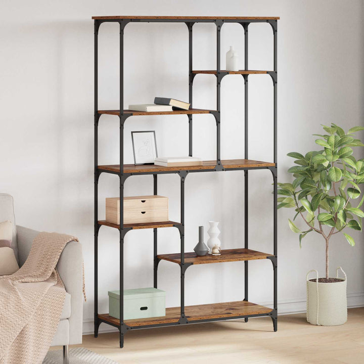 Bogreol Gammelt træ 99 x 35,5 x 176 cm Konstrueret træ