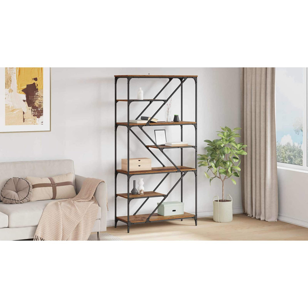 Bogreol Gammelt træ 91 x 36 x 176 cm Konstrueret træ