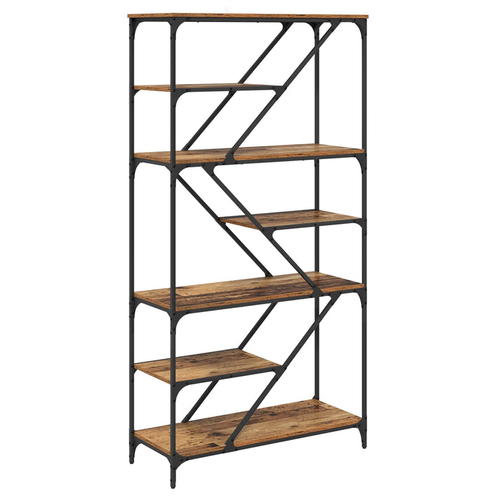 Bogreol Gammelt træ 91 x 36 x 176 cm Konstrueret træ