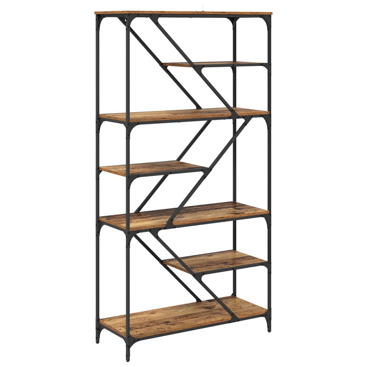 Bogreol Gammelt træ 91 x 36 x 176 cm Konstrueret træ