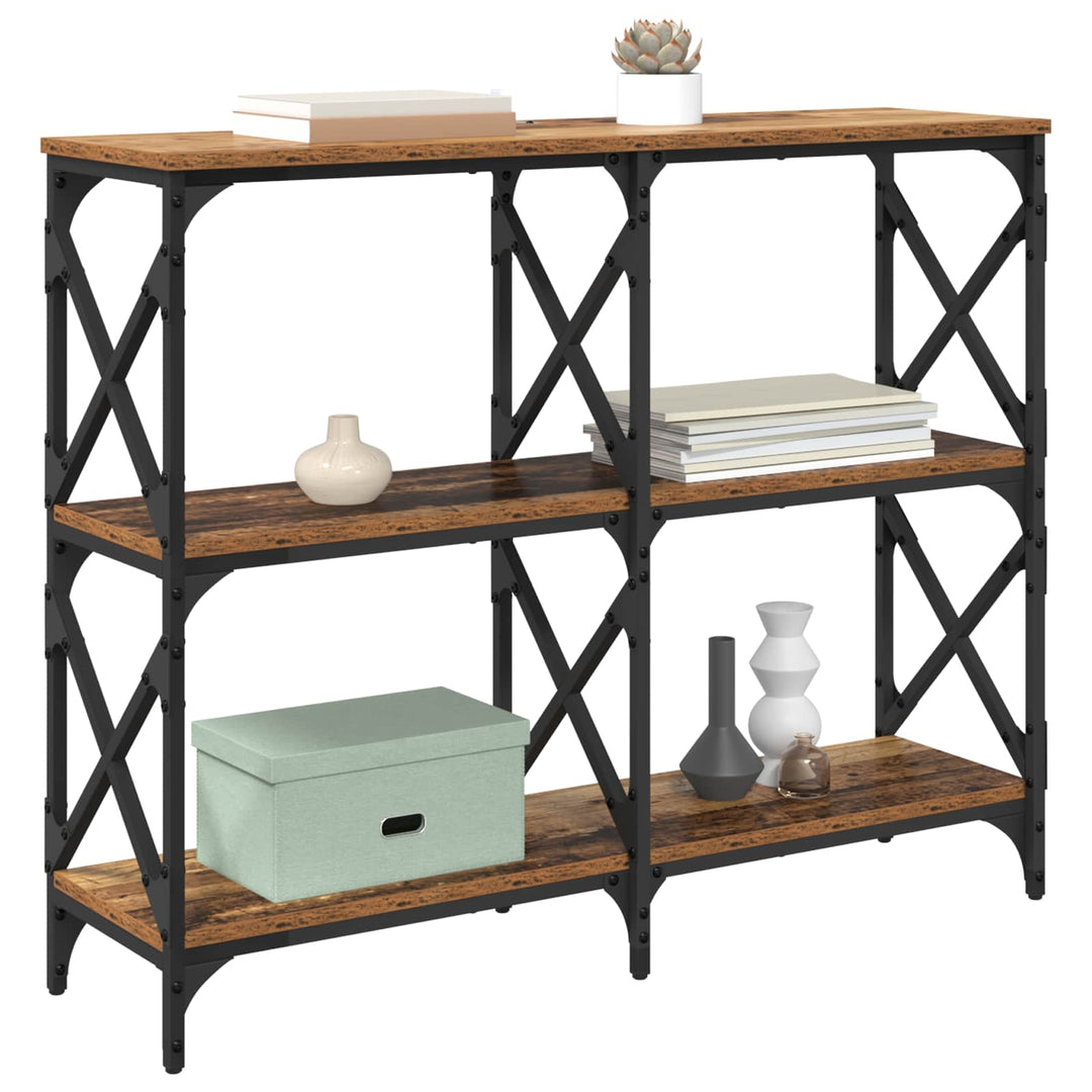 Konsolbord Gammelt træ 100 x 28 x 80,5 cm Konstrueret træ