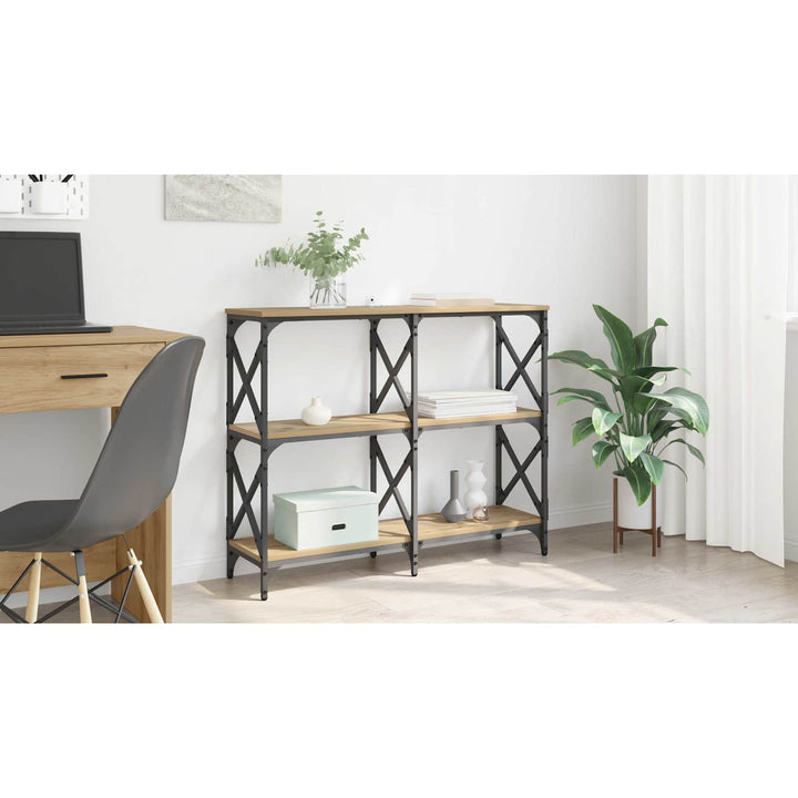 Konsolbord Artisan Egetræ 100 x 28 x 80,5 cm Konstrueret træ