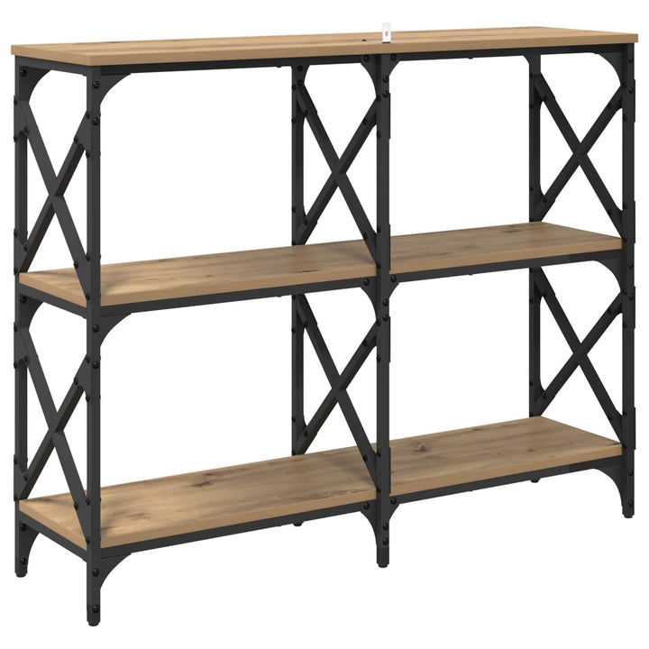 Konsolbord Artisan Egetræ 100 x 28 x 80,5 cm Konstrueret træ