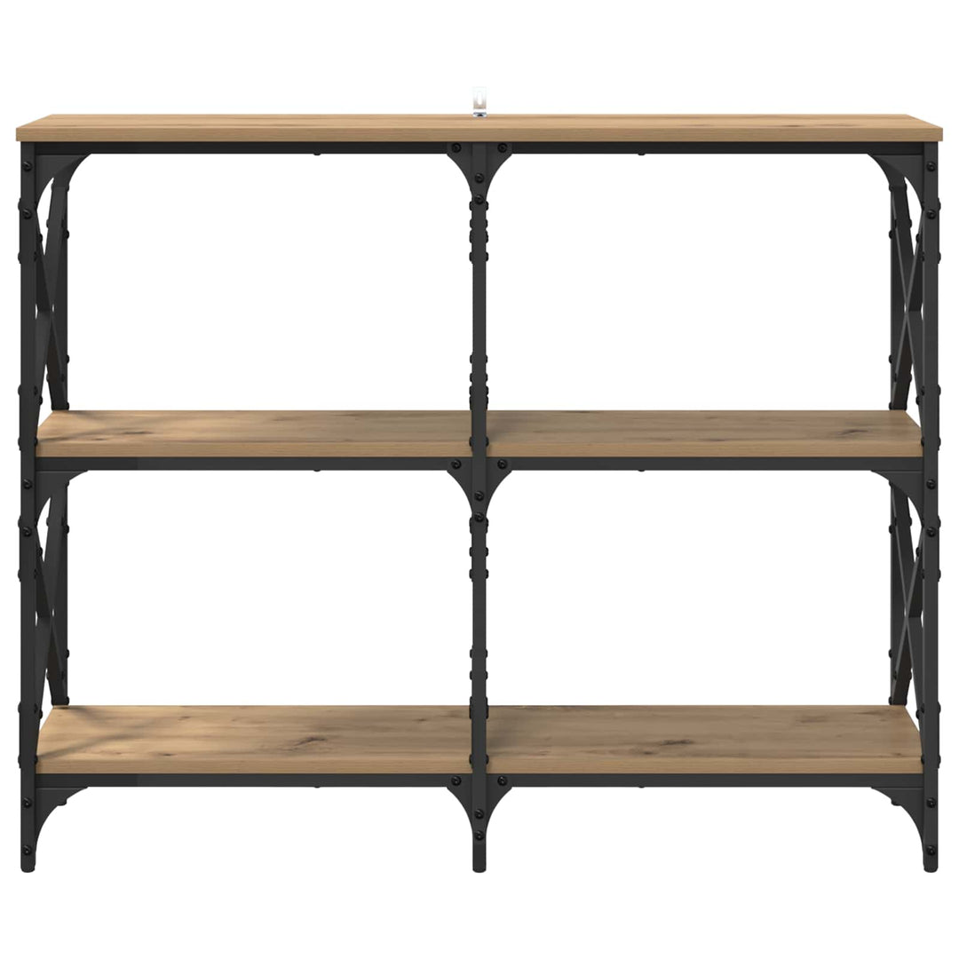 Konsolbord Artisan Egetræ 100 x 28 x 80,5 cm Konstrueret træ