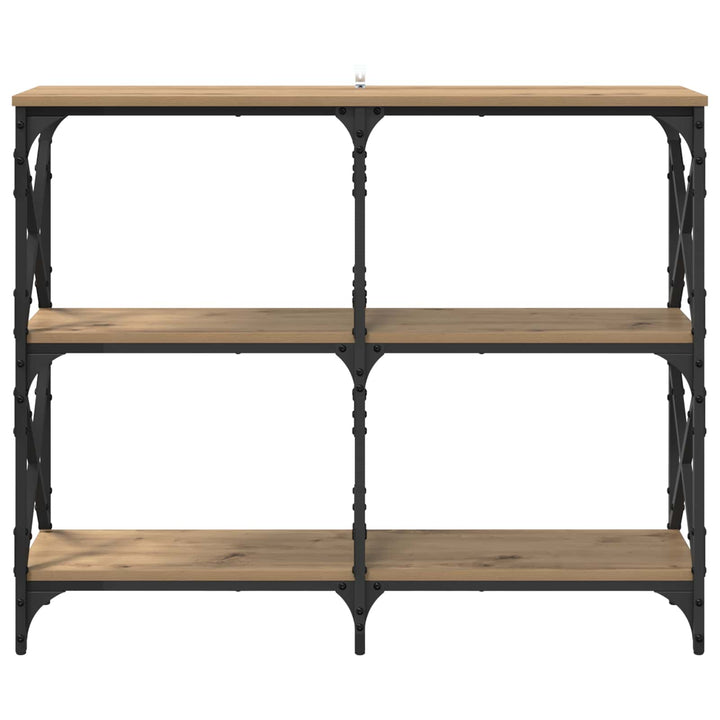 Konsolbord Artisan Egetræ 100 x 28 x 80,5 cm Konstrueret træ