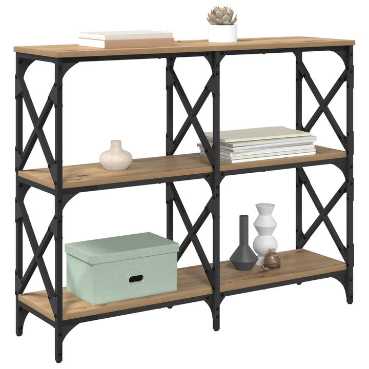 Konsolbord Artisan Egetræ 100 x 28 x 80,5 cm Konstrueret træ