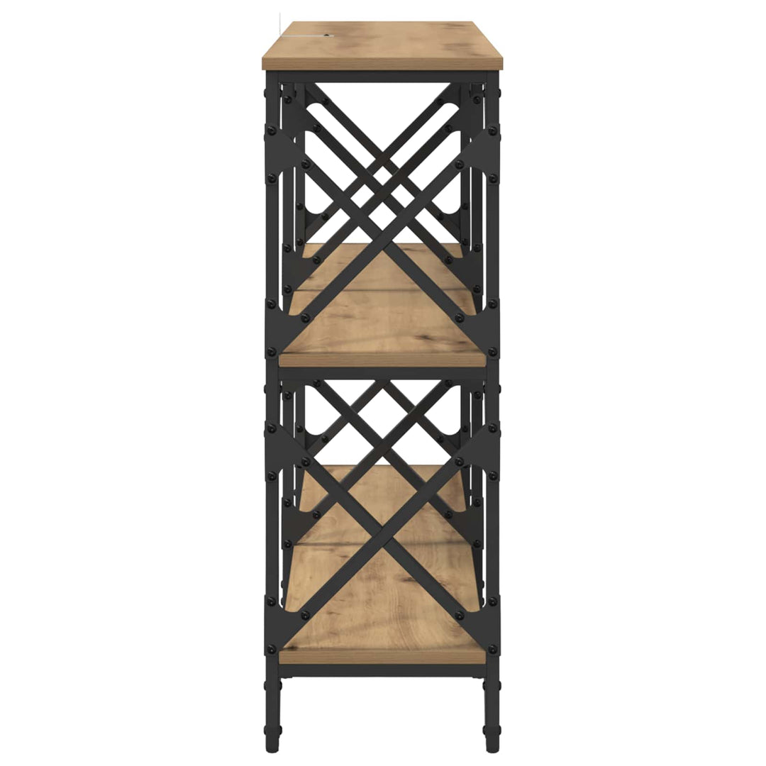 Konsolbord Artisan Egetræ 100 x 28 x 80,5 cm Konstrueret træ