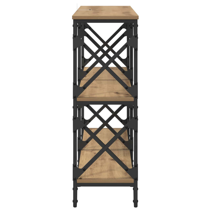 Konsolbord Artisan Egetræ 100 x 28 x 80,5 cm Konstrueret træ