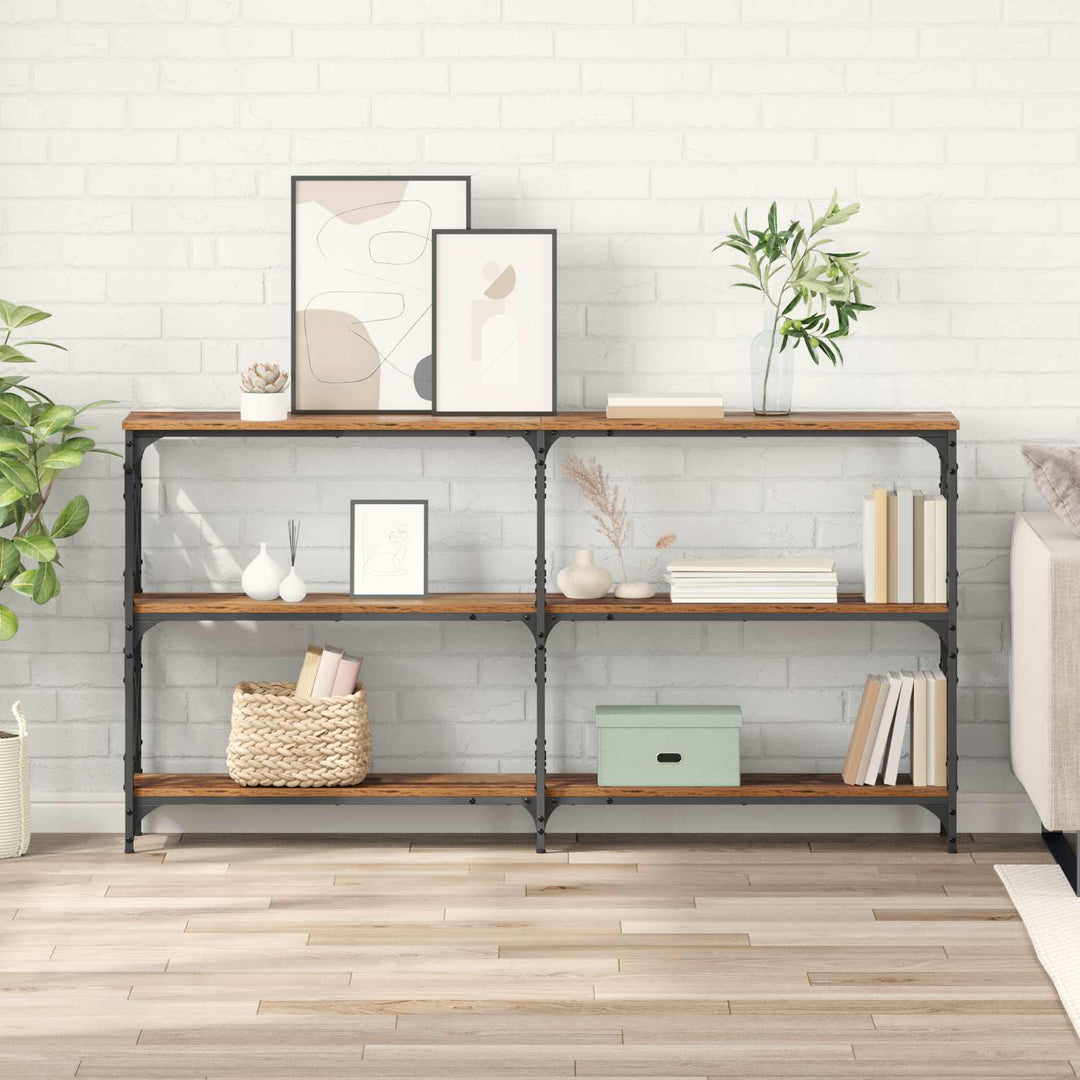 Konsolbord Gammelt træ 156 x 28 x 80,5 cm Konstrueret træ