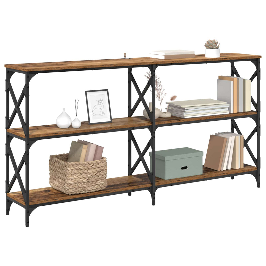 Konsolbord Gammelt træ 156 x 28 x 80,5 cm Konstrueret træ