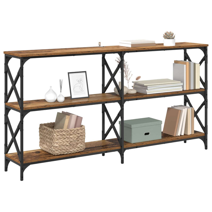 Konsolbord Gammelt træ 156 x 28 x 80,5 cm Konstrueret træ