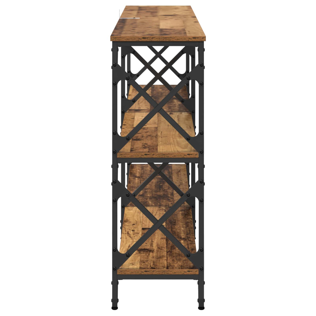 Konsolbord Gammelt træ 156 x 28 x 80,5 cm Konstrueret træ