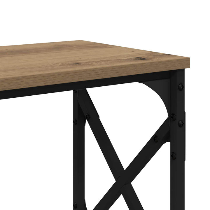 Konsolbord Artisan Egetræ 156 x 28 x 80,5 cm Konstrueret træ