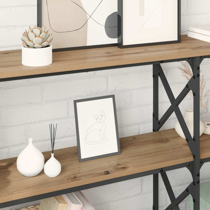 Konsolbord Artisan Egetræ 156 x 28 x 80,5 cm Konstrueret træ