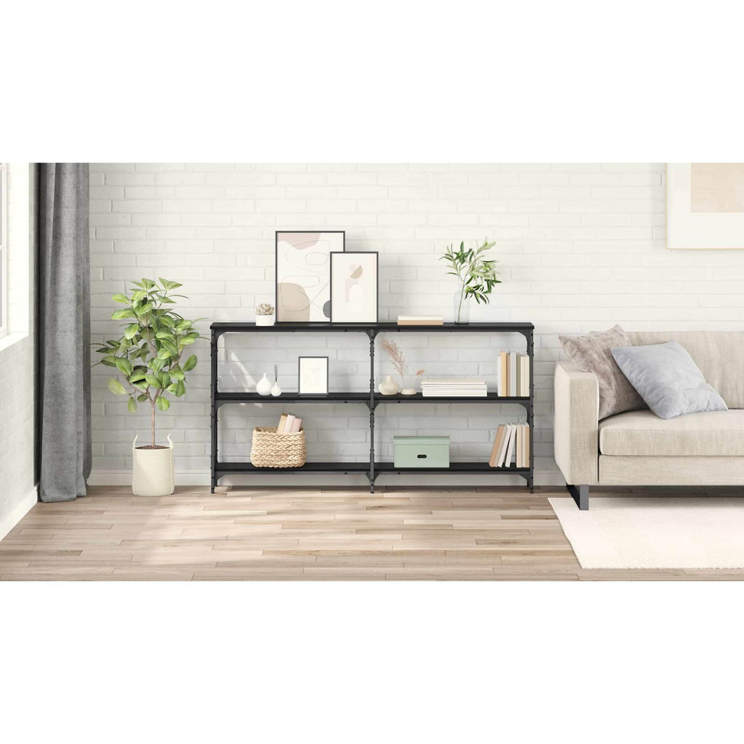 Konsolbord Sort eg 156 x 28 x 80,5 cm Konstrueret træ
