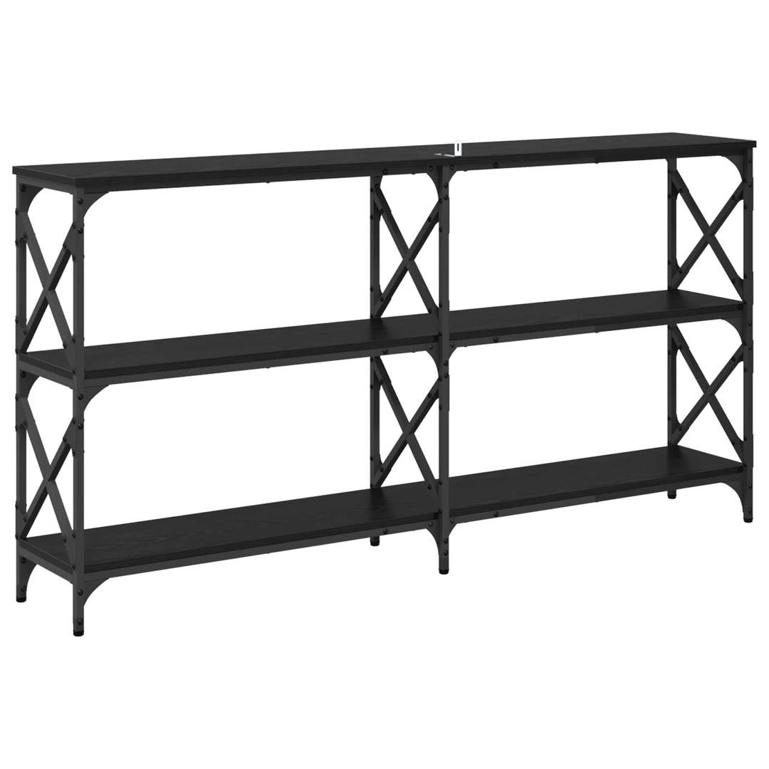 Konsolbord Sort eg 156 x 28 x 80,5 cm Konstrueret træ
