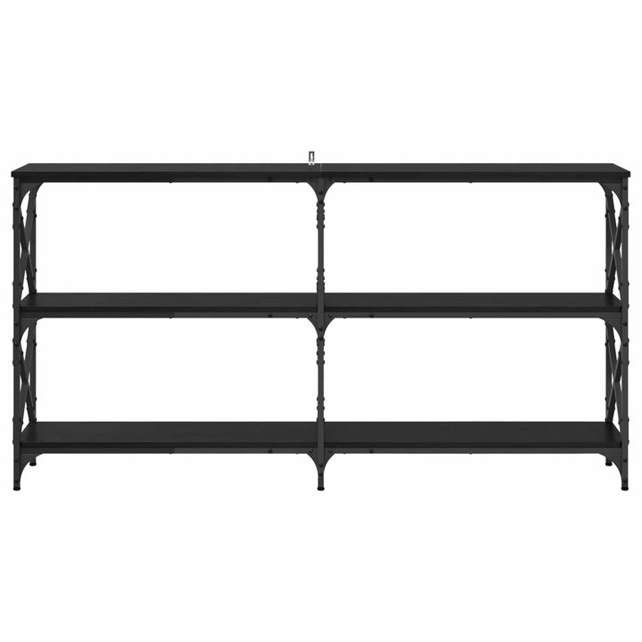 Konsolbord Sort eg 156 x 28 x 80,5 cm Konstrueret træ