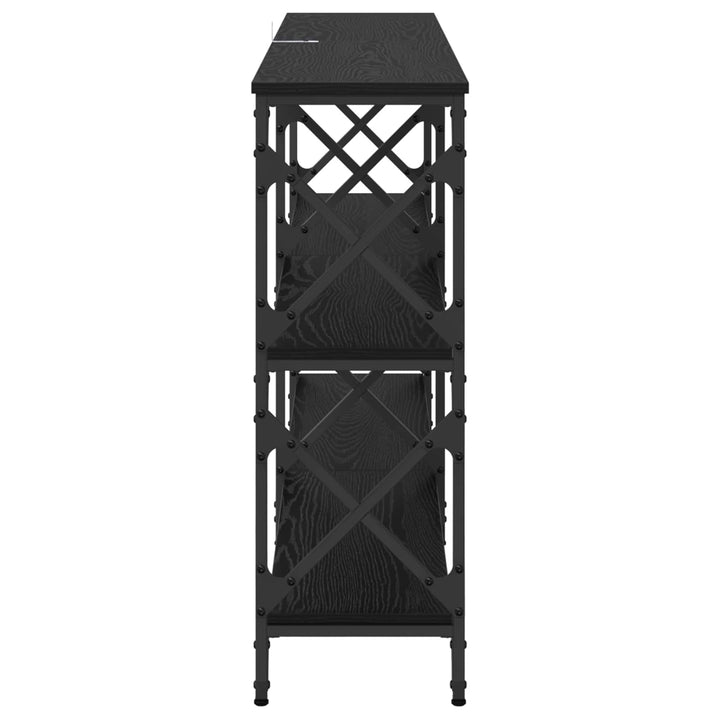 Konsolbord Sort eg 156 x 28 x 80,5 cm Konstrueret træ