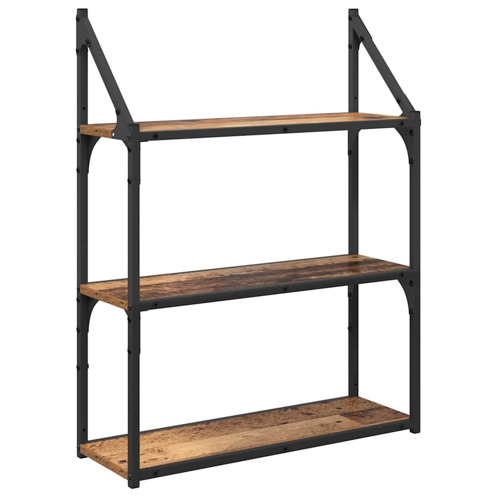 Væghylde Gammelt træ 60 x 21 x 78,5 cm Konstrueret træ