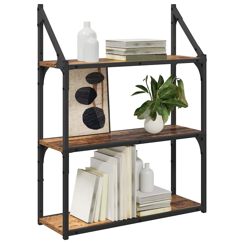 Væghylde Gammelt træ 60 x 21 x 78,5 cm Konstrueret træ