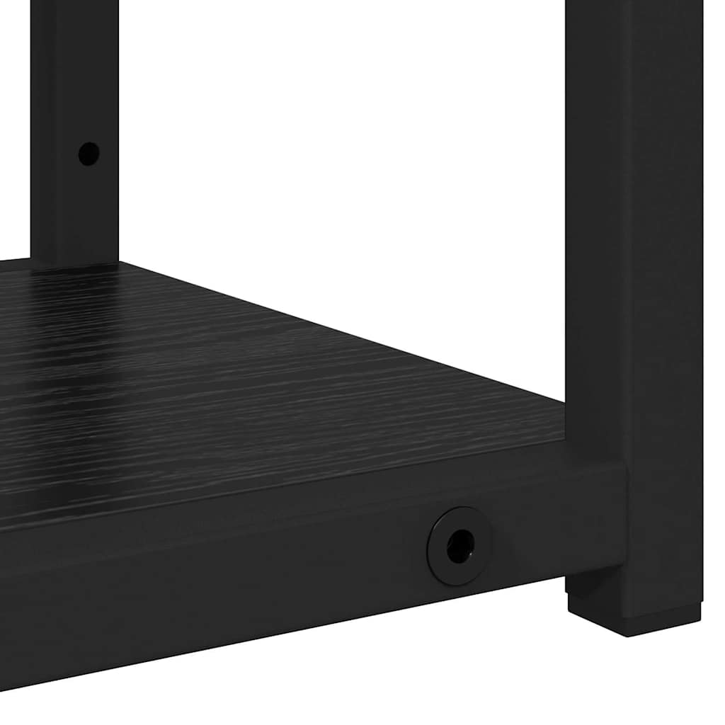 Væghylde med hylde Sort eg 60 x 21 x 78,5 cm Konstrueret træ