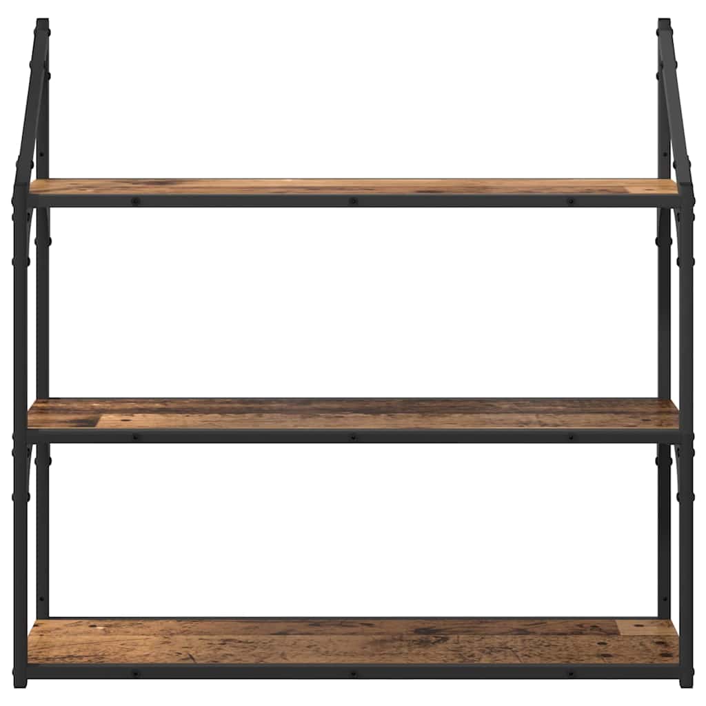 Væghylde Vægmonteret Gammelt træ 80 x 21 x 78,5 cm