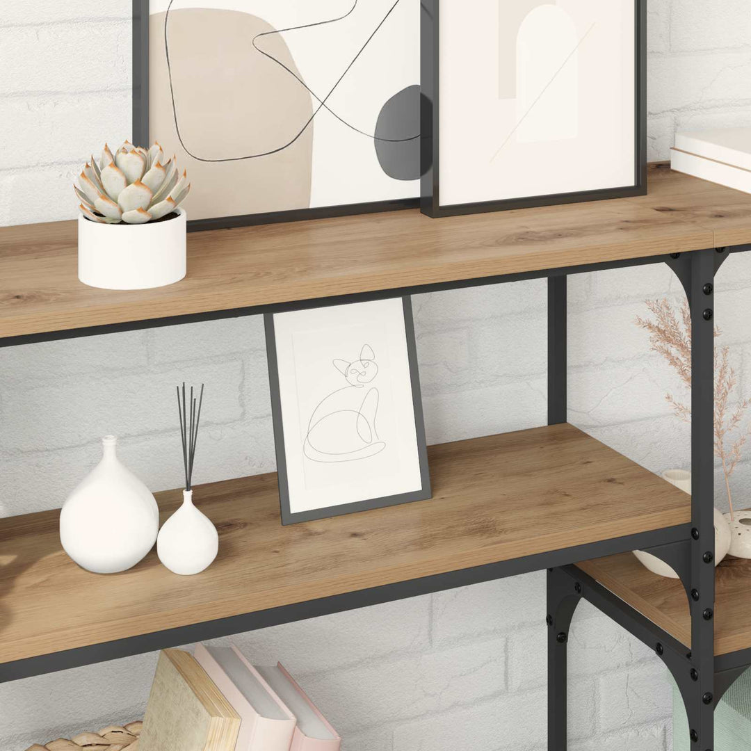 Konsolbord Artisan Egetræ 150 x 29 x 76,5 cm Konstrueret træ