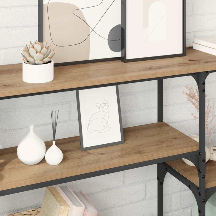 Konsolbord Artisan Egetræ 150 x 29 x 76,5 cm Konstrueret træ