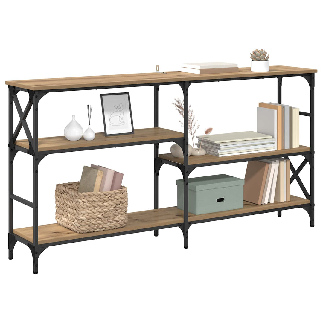 Konsolbord Artisan Egetræ 150 x 29 x 76,5 cm Konstrueret træ