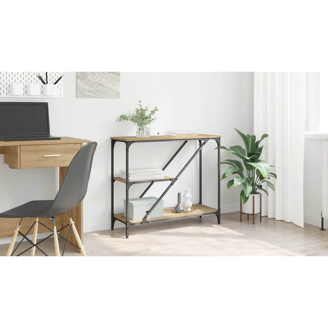 Konsolbord Artisan Egetræ 88,5 x 30 x 75 cm Konstrueret træ