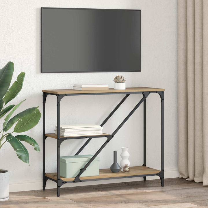 Konsolbord Artisan Egetræ 88,5 x 30 x 75 cm Konstrueret træ