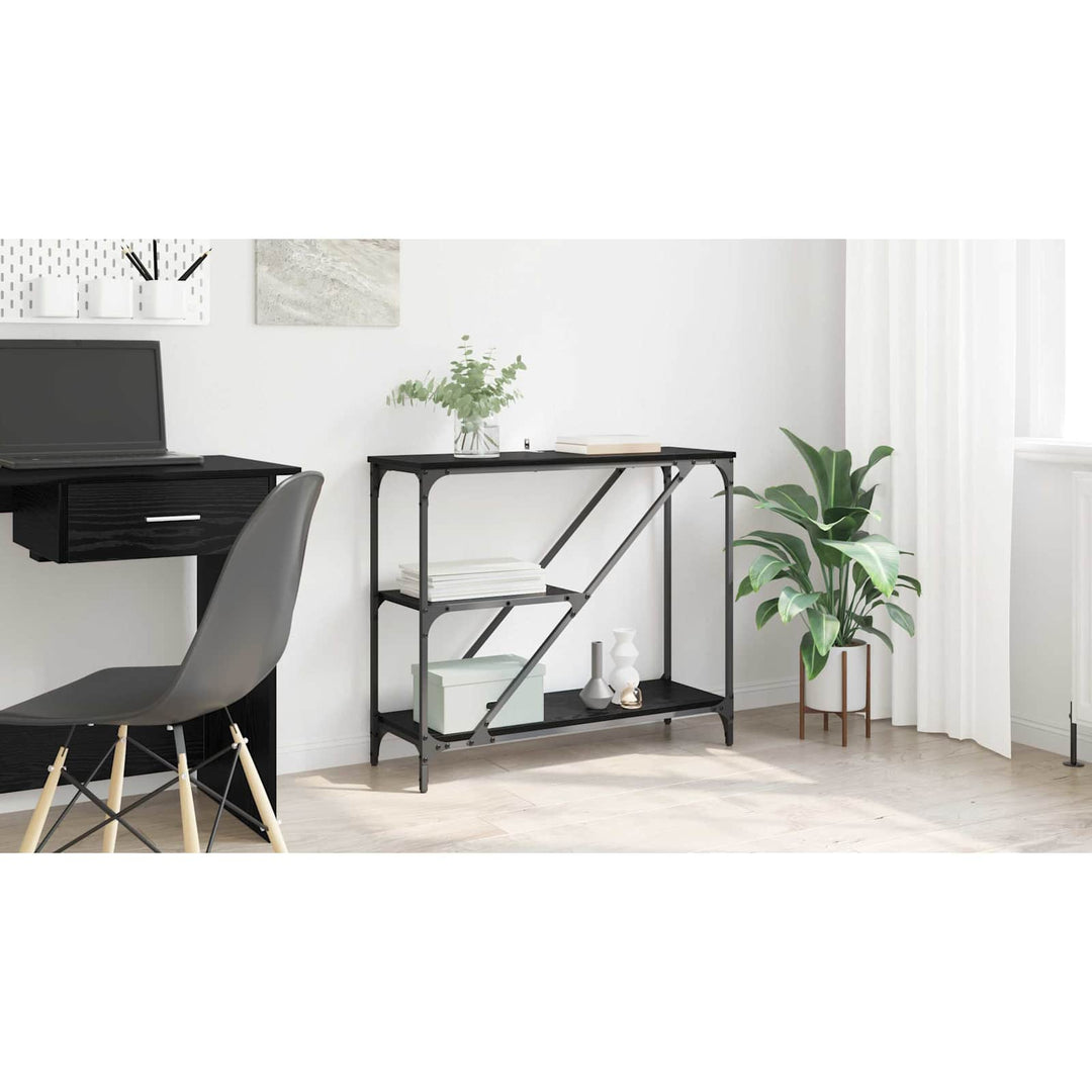 Konsolbord Sort eg 88,5 x 30 x 75 cm Konstrueret træ