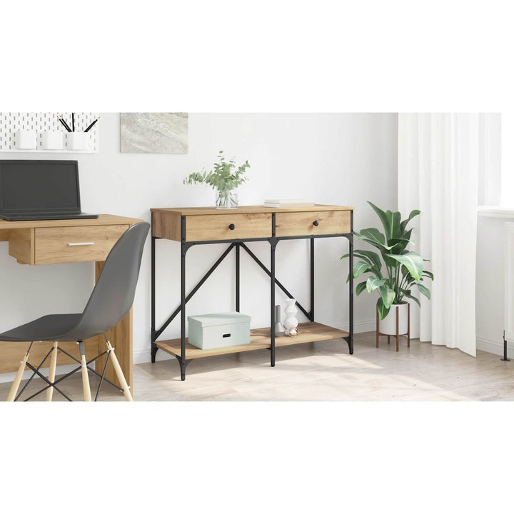 Konsolbord Artisan Egetræ 100 x 39 x 78,5 cm Konstrueret træ