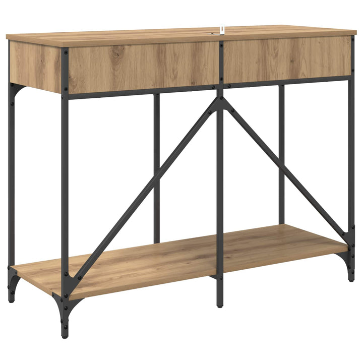 Konsolbord Artisan Egetræ 100 x 39 x 78,5 cm Konstrueret træ