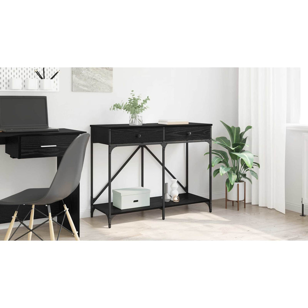 Konsolbord Sort eg 100 x 39 x 78,5 cm Konstrueret træ