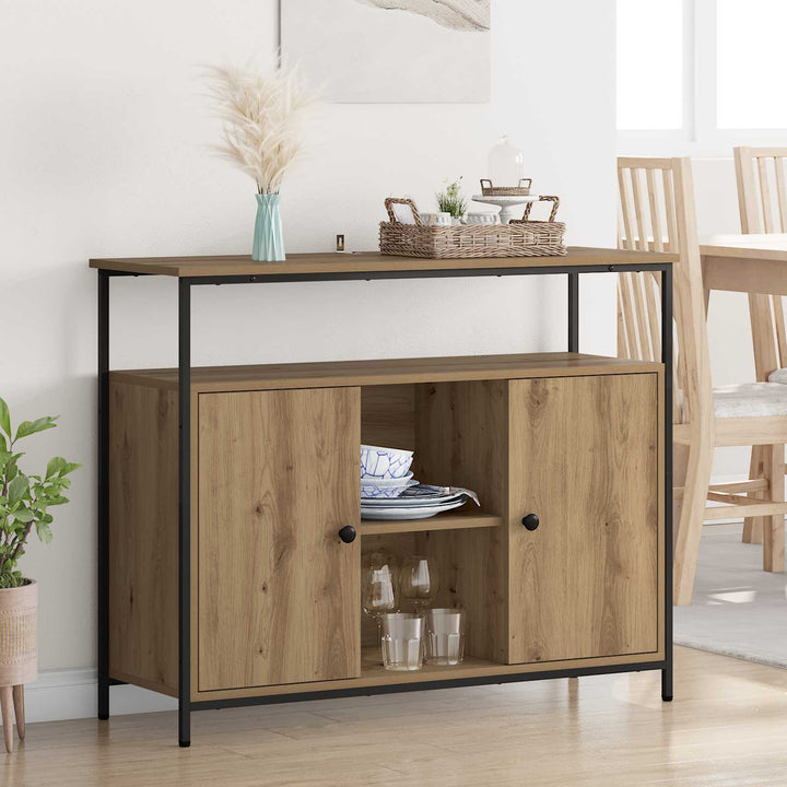 Sideboard Artisan Egetræ 100 x 35 x 80 cm Konstrueret træ