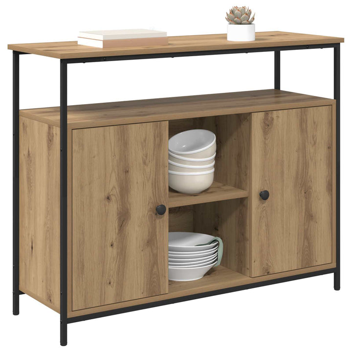 Sideboard Artisan Egetræ 100 x 35 x 80 cm Konstrueret træ