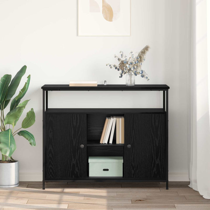 Sideboard Sort eg 100 x 35 x 80 cm Konstrueret træ