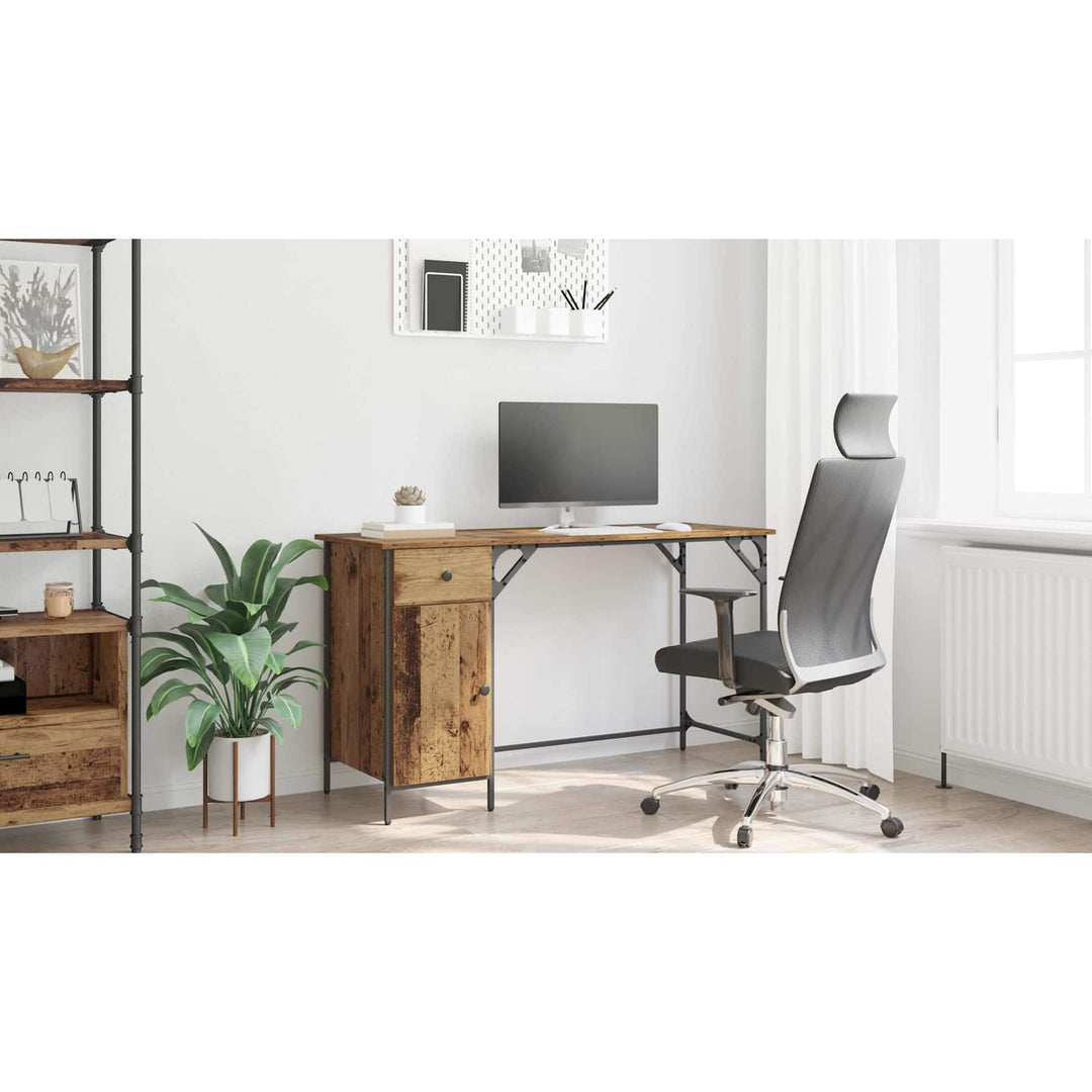 Computerbord Gammelt træ 131 x 48 x 75 cm Konstrueret træ