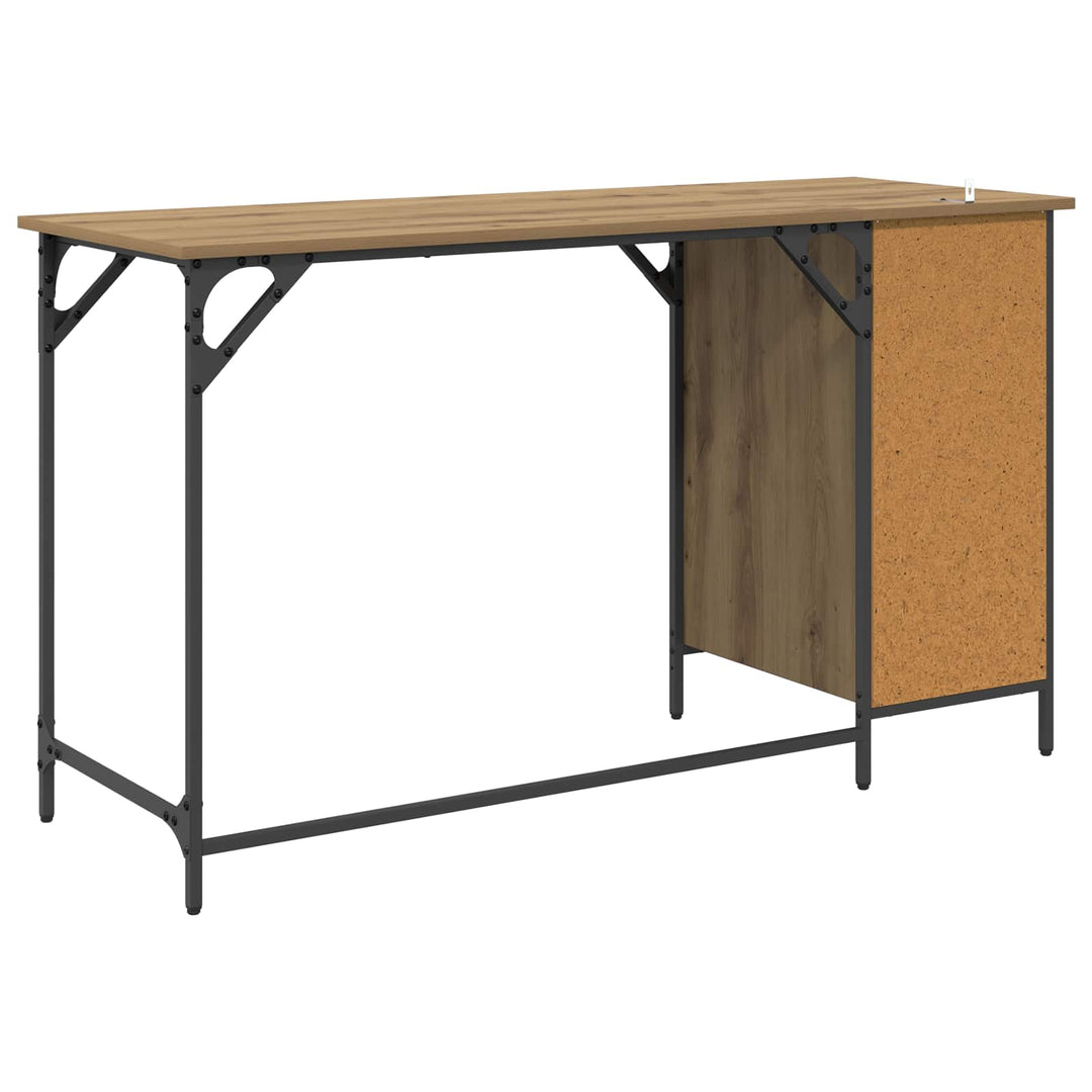 Computerbord Artisan Egetræ 131 x 48 x 75 cm Konstrueret træ