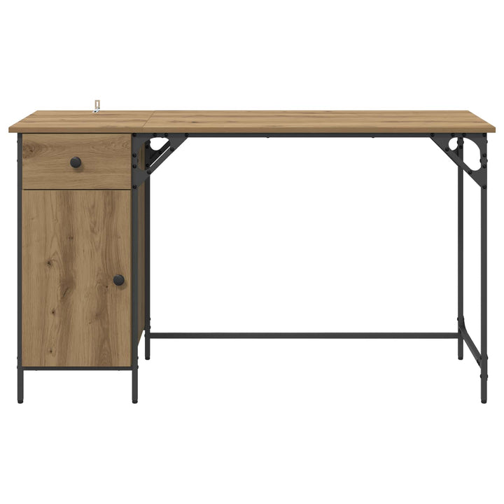 Computerbord Artisan Egetræ 131 x 48 x 75 cm Konstrueret træ
