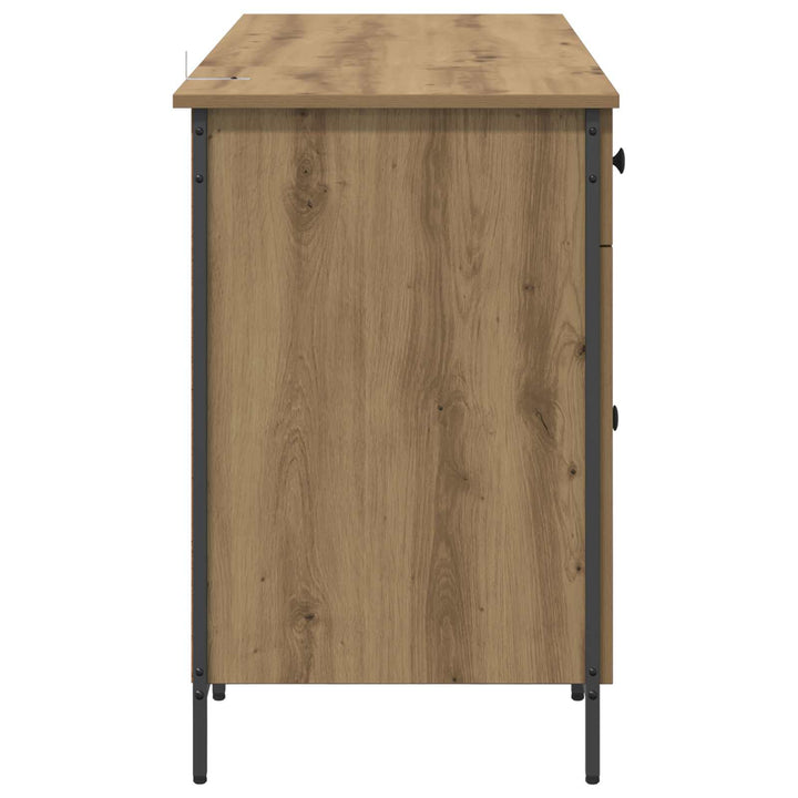 Computerbord Artisan Egetræ 131 x 48 x 75 cm Konstrueret træ