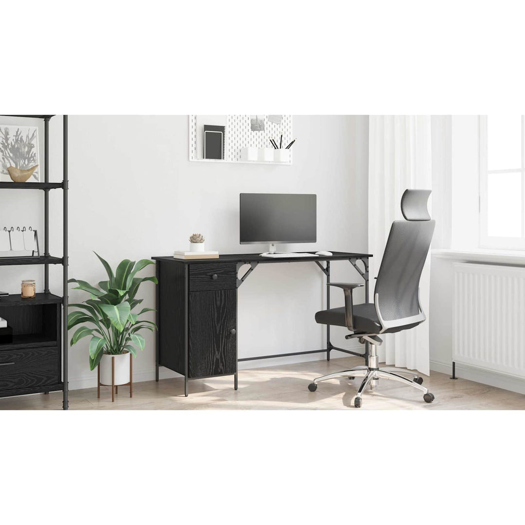 Computerbord Sort eg 131 x 48 x 75 cm Konstrueret træ
