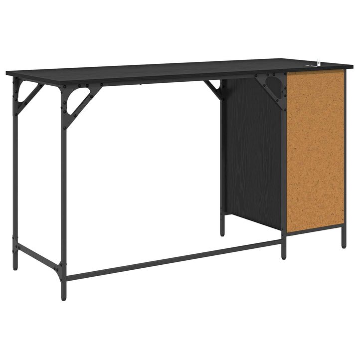Computerbord Sort eg 131 x 48 x 75 cm Konstrueret træ