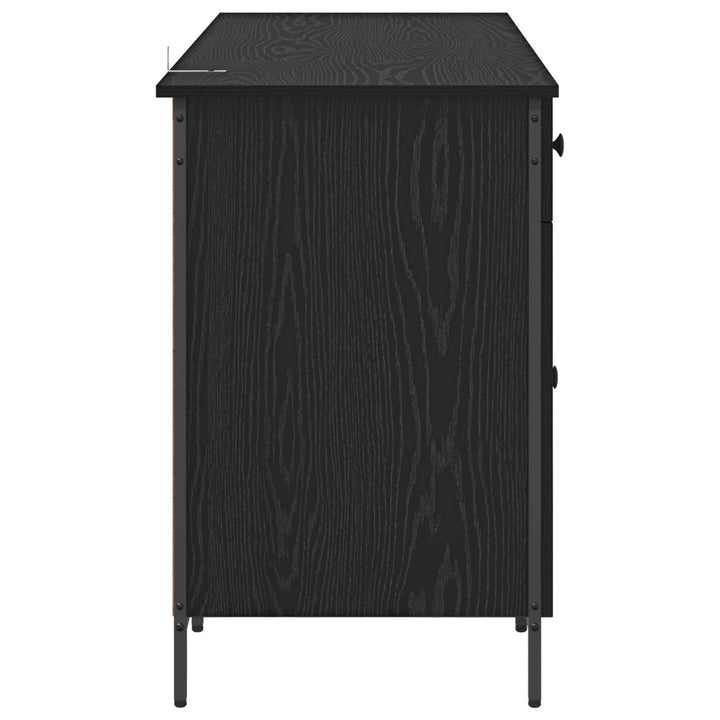 Computerbord Sort eg 131 x 48 x 75 cm Konstrueret træ