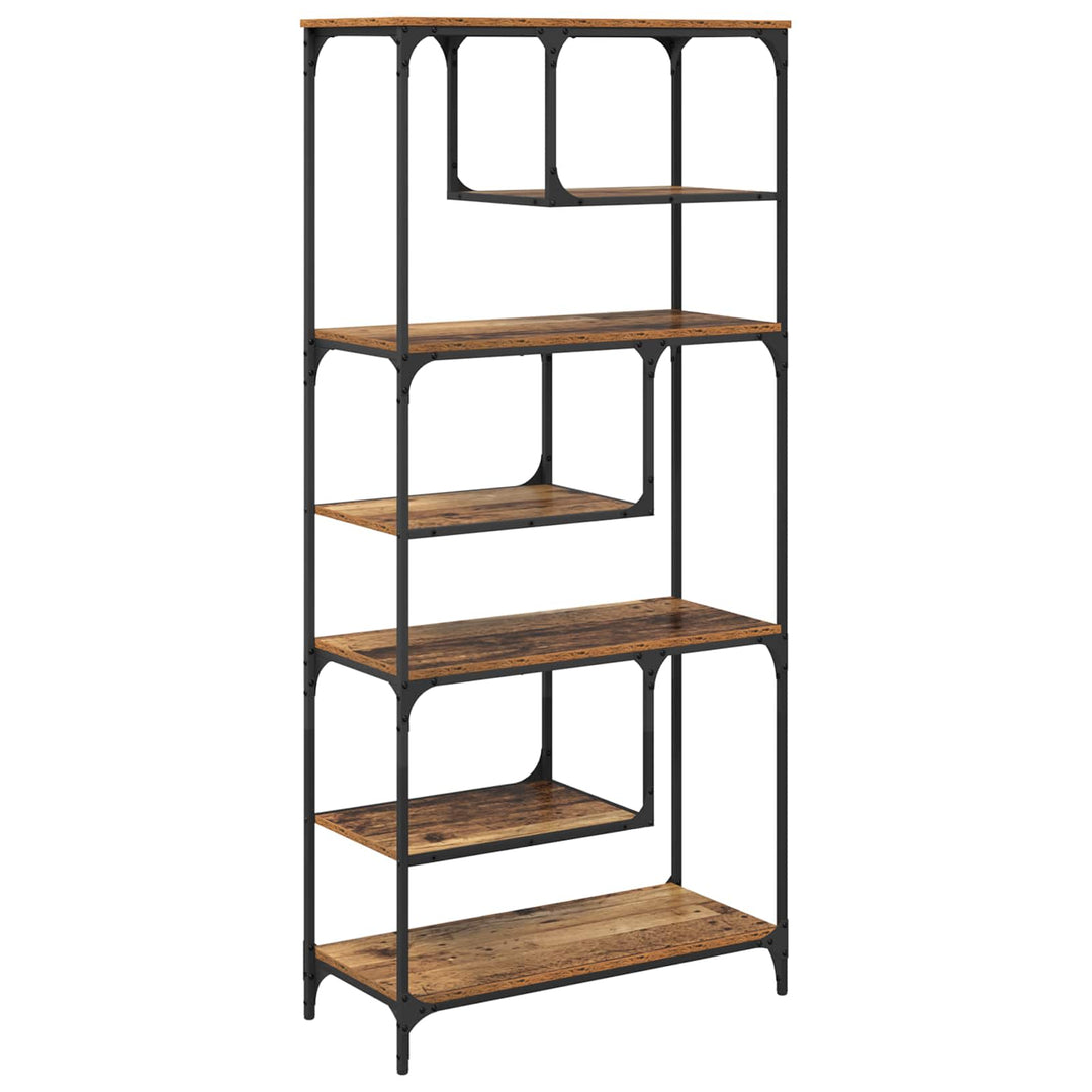 Bogreol Gammelt træ 81 x 36 x 176 cm Konstrueret træ