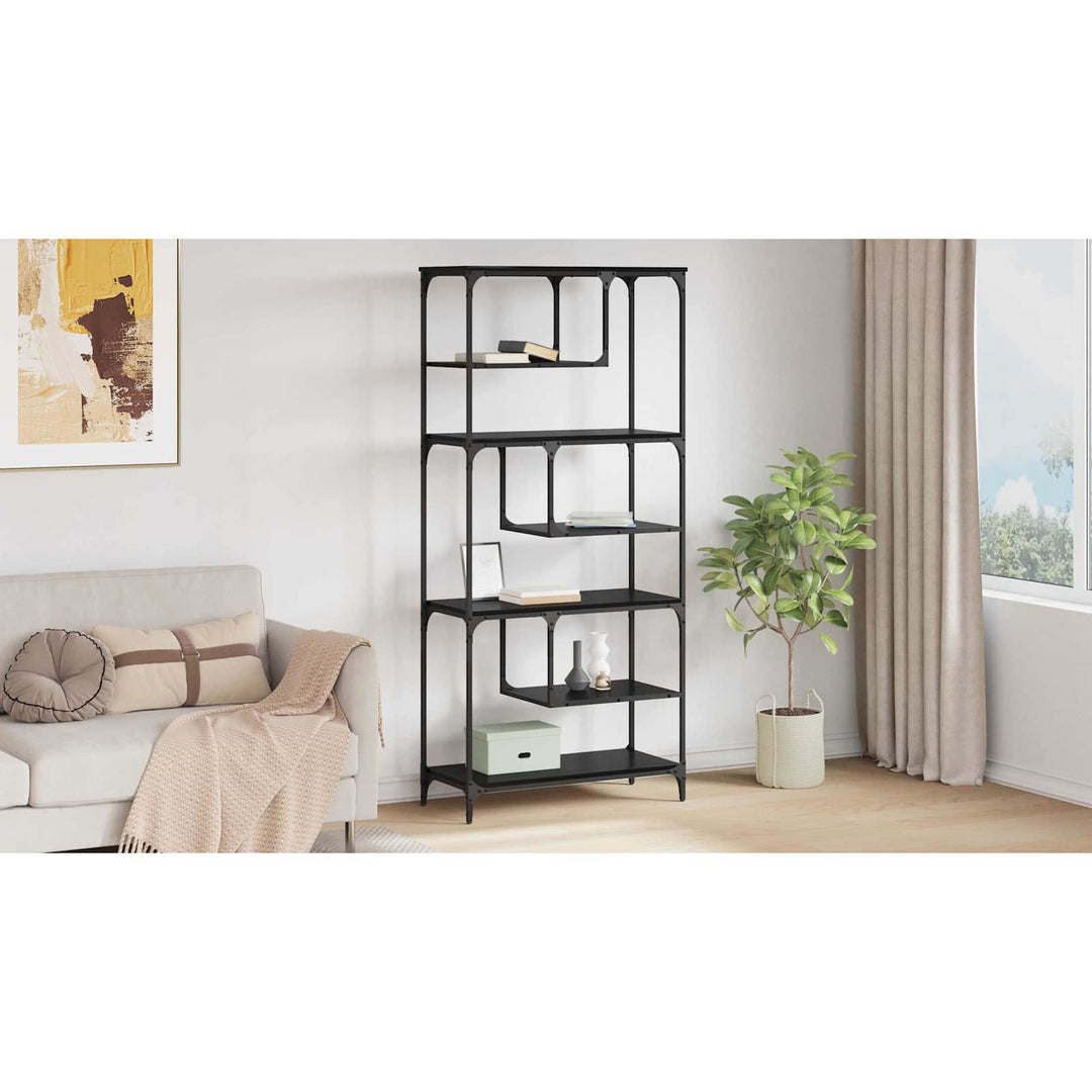 Bogreol Sort eg 81 x 36 x 176 cm Konstrueret træ