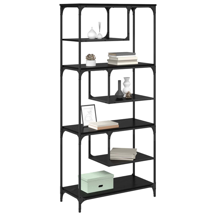 Bogreol Sort eg 81 x 36 x 176 cm Konstrueret træ