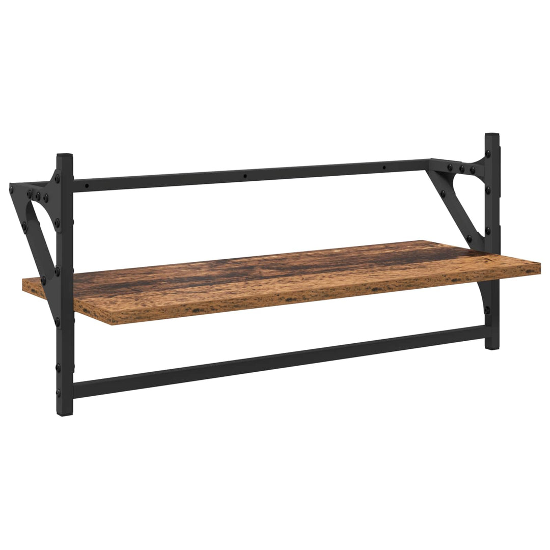 Væghyldesæt 6 pcs Gammelt træ 100 x 25 x 30 cm Konstrueret træ
