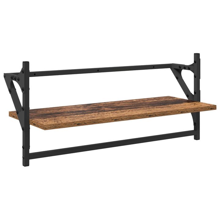 Væghyldesæt 6 pcs Gammelt træ 100 x 25 x 30 cm Konstrueret træ